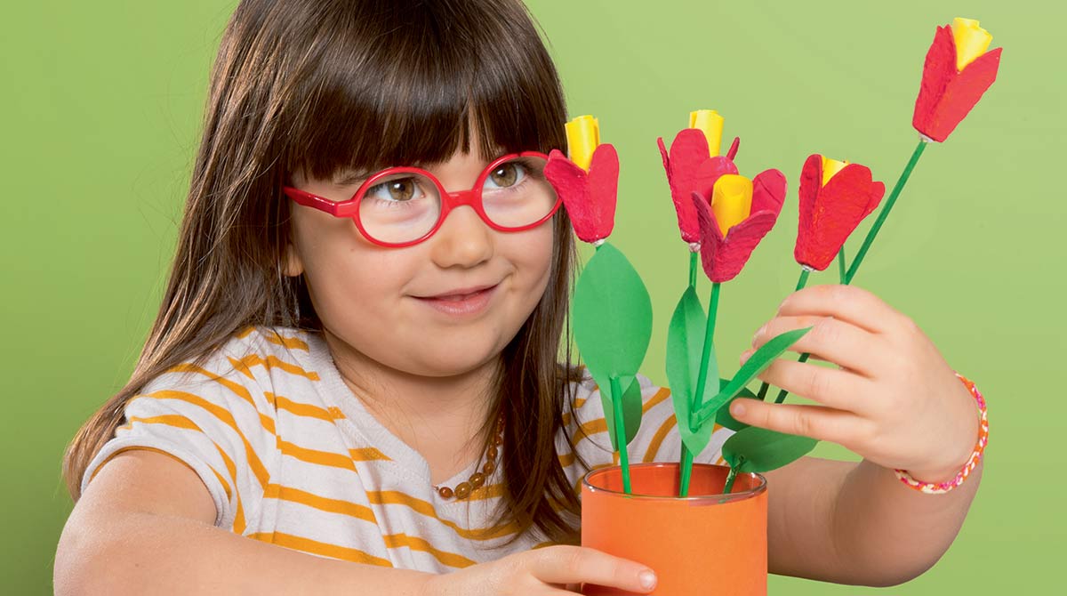 Bricolage fête des Mères : les fleurs à mots doux