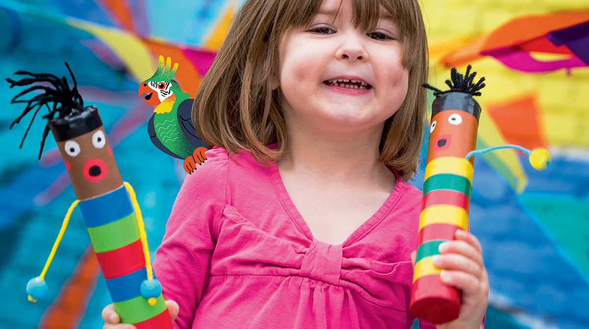 Bricolage pour la fête des Pères : les maracas Tchik et Tchak