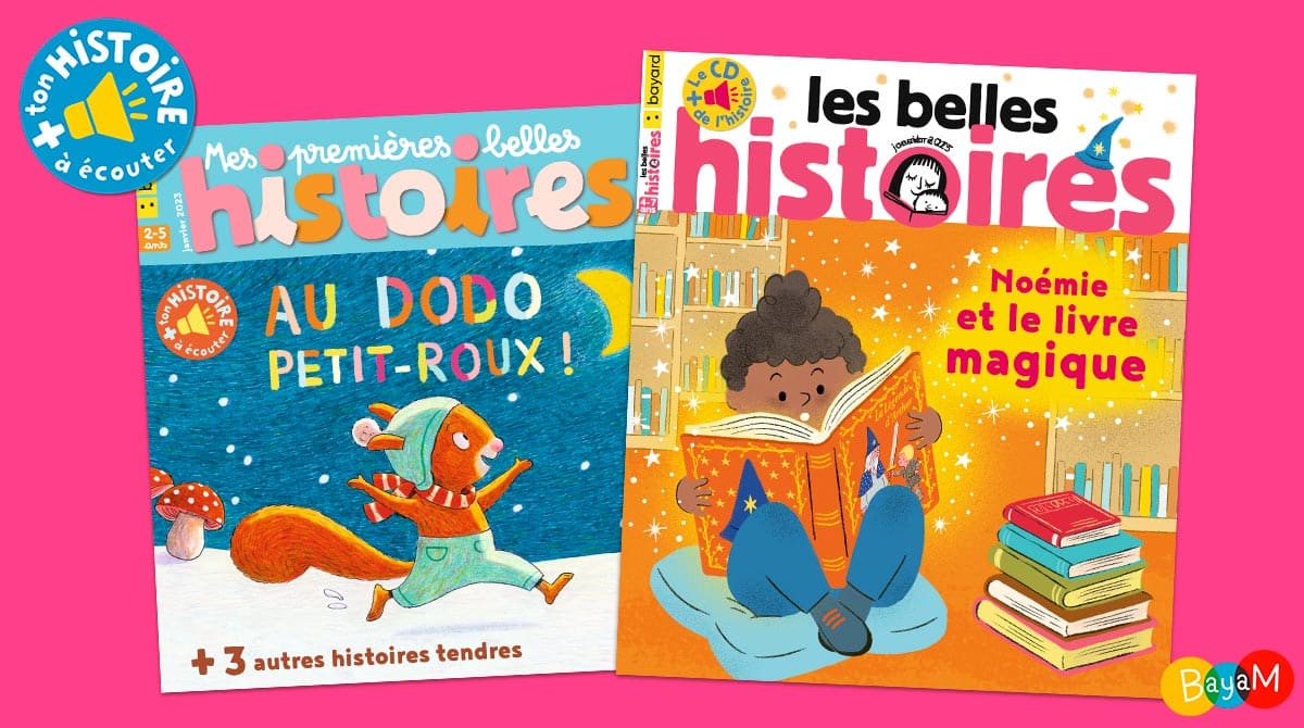 Écoutez les histoires “Noémie et le livre magique” et “Au dodo Petit-Roux” dans la médiathèque Bayam