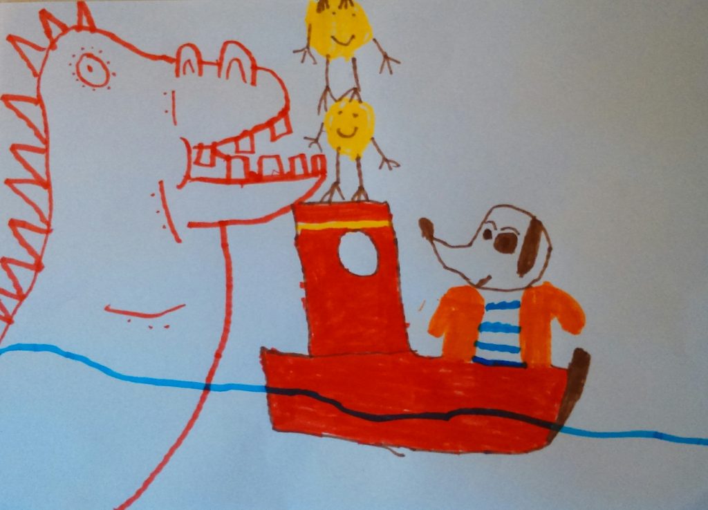 Et voici le joli dessin Polo réalisé par Simon, 5 ans