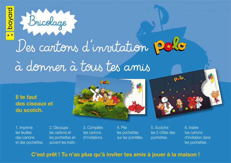 Bricolage : les cartons d'invitation Polo