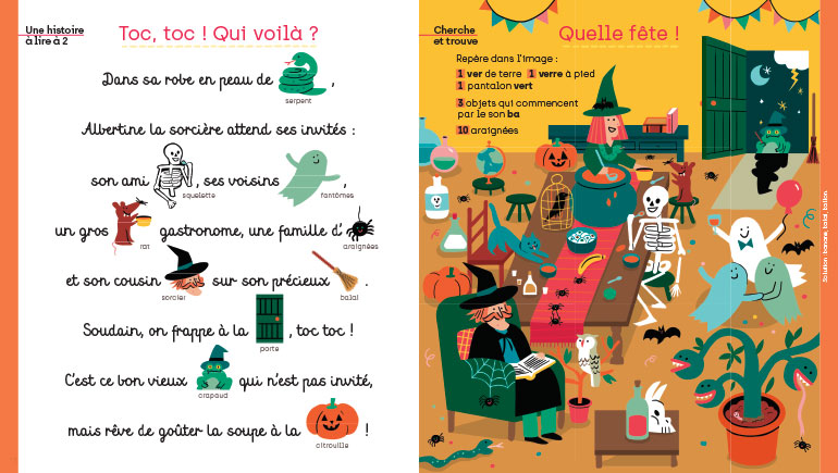Les Amuse-mots : La soupe à la citrouille, Les Belles Histoires n°610, octobre 2023. Illustrations : Jessica Das.