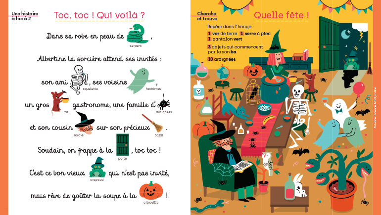 Les Amuse-mots : La soupe à la citrouille, Les Belles Histoires n°610, octobre 2023. Illustrations : Jessica Das.