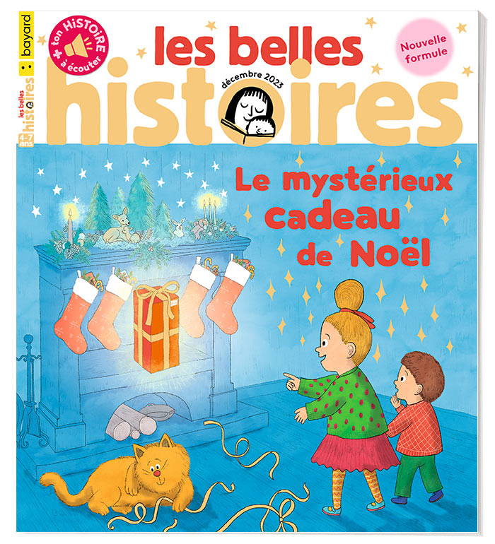 Couverture du magazine Les Belles Histoires n°612, décembre 2023 - Le mystérieux cadeau de Noël.